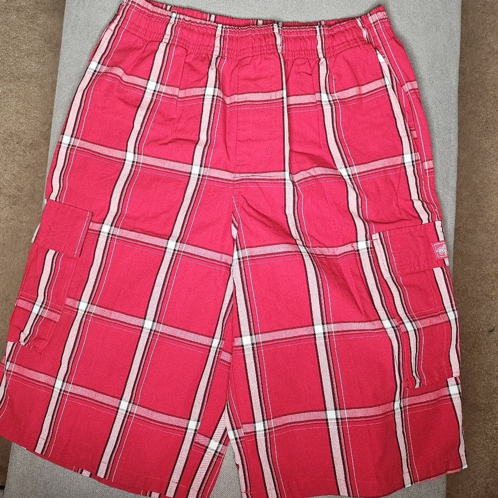 Shaka Wear Plaid Cargo Shorts